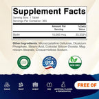 Vitamatic Biotin 10,000 mcg (10 mg) for Stronger Hair, Skin & Nails - 365 Vegan Tablets- Also Called Vitamin B7