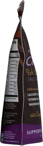 Adora Calcium Supplement Disk, Dark Chocolate, 30 Count - 500 mg