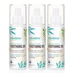 Mambino Organics Soothing Baby Oil, Organic Unscented Body Oil with Jojoba, Evening Primrose, Hydrates Dry, Itchy Skin, Gentle for Babies, Kids, Vegan, Baby Care Products, 3 Pack, 5 fl oz