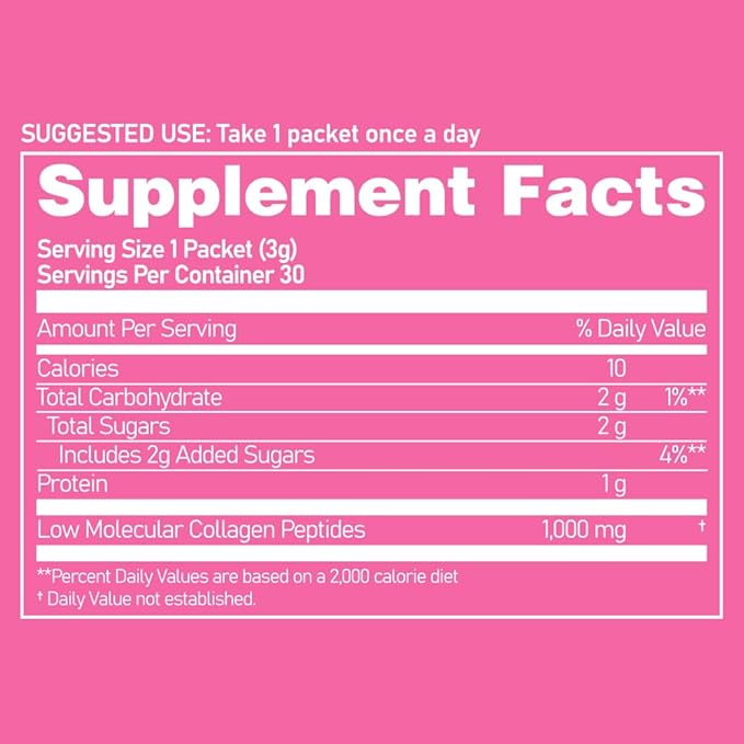 NEWTREE Low Molecular Multi Marine Collagen Peptides Protein Powder Stick for Skin Hair Nail Health & Beauty Type I III Collagen Supplement for Women Men, 30 Packets (Apple Flavor)
