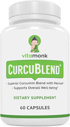 VitaMonk Turmeric and Ginger Complex with Meriva, Grape Seed, Boswellia Extract, Cat’s Claw and More - Ginger and Turmeric Supplements for Overall Health, Wellness and Immune Support - 60 Caps