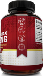 NutriFlair Korean Red Panax Ginseng 1600mg – 120 Vegan Capsules | 5% Ginsenosides | Non-GMO, Gluten-Free | Natural Energy & Focus Support | Made in USA