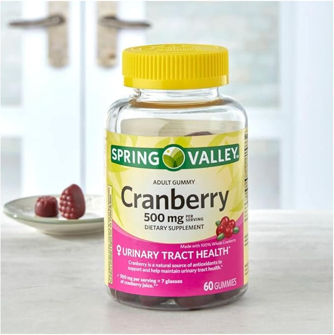 Adventure Home Spring Valley Adult Gummy Cranberry Dietary Supplement, 500 mg, 60 Count+Better Guide Vitamins Supplements