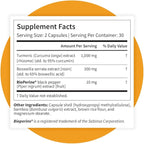 Pattern Wellness Turmeric Curcumin – 95% Curcuminoids with BioPerine® Black Pepper – Supports Joint, Cognitive & Immune Health – Non-GMO, Gluten Free – 120 Capsules