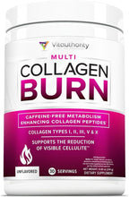 Hydrolyzed Collagen Powder for Weight Loss - Burn Ultimate Beauty Complex Multi Peptides Powder for Women with Types I II III V and X for Fat Burning Support Unflavored 30 Servings