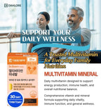 Daewoong Multivitamin Mineral, Korean Daily Multi Vitamin Supplement with 12 Vitamins and 7 Minerals, Once-Daily Tablet for Energy Support and Immune Function, 30-Day Supply