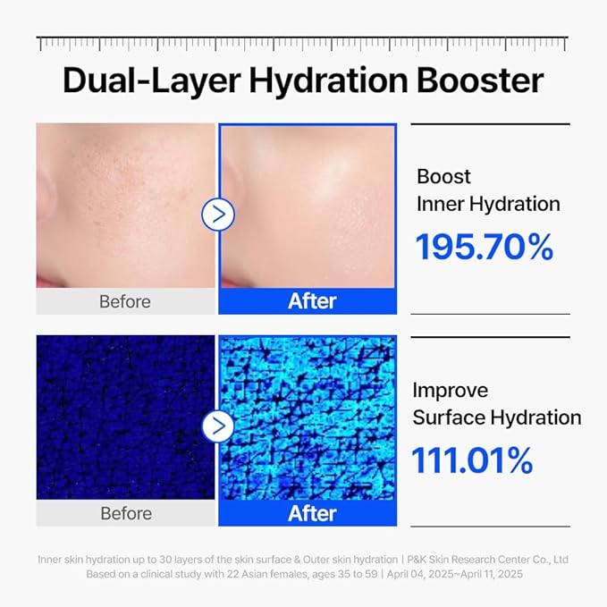 WELLAGE Real Hyaluronic Blue Ampoule 100, Korean Hydrating Serum for Face, Skin Firming Hyaluronic Acid Serum with Panthenol for Sensitive Skin, (3.38Fl.oz + 2.53Fl.oz)