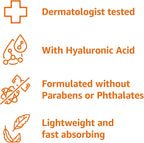 Amazon Basics Hyaluronic Acid Face Moisturizer, Hydrating, Oil-Free, Fragrance Free, Dermatologist Tested, 3 Fluid Ounces (1-Pack)
