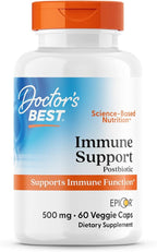 Doctors Best EpiCor Immune Support Postbiotic Supplement - 500 mg Dried Yeast Fermentate Per Capsule, Immune & Gut Health Support for Men & Women, Non-GMO, Gluten Free, Vegan - 60 Veg Caps