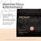 ProMix Nutrition Pre-Workout Powder, Raspberry Lemon - Maximize Focus - Helps Muscle Gain, Endurance & Enhanced Energy - Vitamin B12, Caffeine, Beta-Alanine & L-Tyrsosine - 30 Servings (Pack of 1)