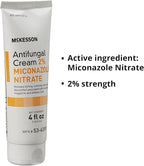 McKesson Antifungal Cream, 2% Miconazole Nitrate - Relieves Itching, Burning, Cracking from Jock Itch, Ringworm and Athlete Foot - 4 oz., 3 Count