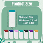 21 Pack Protein Powder Travel Bulk Containers 7 Colors Mixed Reusable Resealable Portable Bags Clear EVA Packets to Go Supplement Storage Organizer for Gym Workout Fitness