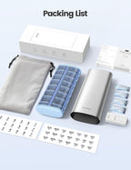 Vaydeer 7 Day Weekly Pill Organizer 2 Times a Day, Metal Am Pm Travel Pill Case, Large Capacity Twice Daily Cute Pill Box for Supplements, Pills, Vitamins and Medication (Gunmetal)
