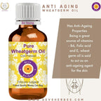 dève herbes Pure Wheatgerm Oil (Triticum vulgare) with Glass Dropper Cold Pressed 5ml for personal care (0.16 oz)