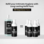 Skin Elements Men's Intimate Wash JUMBO Pack | with Refill | For 180 Days | 14.2 fl. oz | pH Balanced Hygiene Foaming Wash | Controls Bad Odor | Tea Tree Oil | Super Saver Pack |