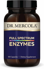 Dr. Mercola Full Spectrum Enzymes - 22 Different Enzymes - Supports Digestive & Immune Health - Helps Digest Carbohydrates, Fats & Proteins - Non-GMO, Gluten-Free & Soy-Free - 90 Capsules