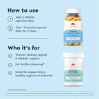 Uqora Defend & Promote - Urinary & Vaginal Health Supplement Bundle for Daily Support - Supports Vaginal Health, Bladder Wall Integrity & Cleanses Biofilm** - Easy to Consume - One-Month Supply