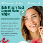 UTI Cleanse + Protect (6 Pack) Urinary Tract Support with D-Mannose, Cranberry, Hibiscus & Dandelion | Advanced Formula, Dietary Supplement - Non-GMO, Made in USA, GMP Certified