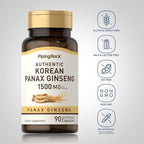 Piping Rock Korean Ginseng Capsules | 1500mg | 90 Count | Panax Ginseng Root Extract | Herbal Supplement | Non-GMO, Gluten Free