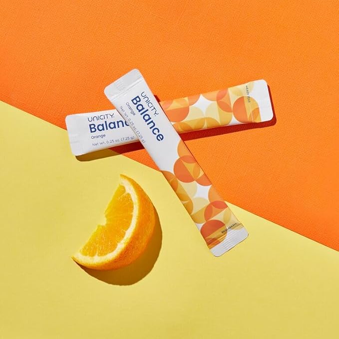 Unicity Balance Natural Orange—Stay Full Longer by slowing Carbohydrate Absorption (30 Packets). Helps Support a Healthy Digestive System and Keeps Your Body Well maintained (30-Day Supply)