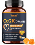 ZEBORA CoQ10 200mg Gummies, Coenzyme Q10 for Heart & Immune Health Support, Powerful Antioxidant, Boosts Energy, Natural Orange Flavor, Non-GMO, 90 Gummies