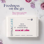Dynarex HerCare Feminine Hygiene Wipes- 1 Pack of 40 Wipes - 5.5" x 8" pH-Balanced, Alcohol-Free, Hypoallergenic, Reseable Packs, Travel Essentials for Women