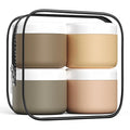 Kuangre Travel Containers for Toiletries, Silicone Cream Jars BPA-Free, Leak-proof 3oz Travel Size Containers, Portable Size Silicone Jars with Lid for Cosmetic Face Hand Body Cream (4 Pack)