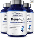 1MD Nutrition MoveMD - Joint Health Supplement - Doctor Formulated | with Collagen, Astaxanthin, and More | 30 Capsules (3-Pack)