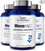 1MD Nutrition MoveMD - Joint Health Supplement - Doctor Formulated | with Collagen, Astaxanthin, and More | 30 Capsules (3-Pack)