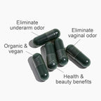 Generic Body Deodorizing Supplement Works, Chlorophyll Capsules for Body Odor, Pills for Body Odor Control, Internal Deodorant, Immune & Digestion Support, Vegan Friendly (1pcs), Green