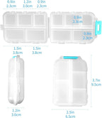 1Pack Travel Pill Organizer - 10 Compartments Pill Case, Compact and Portable Pill Box, Perfect for On-The-Go Storage, Pill Holder for Purse White