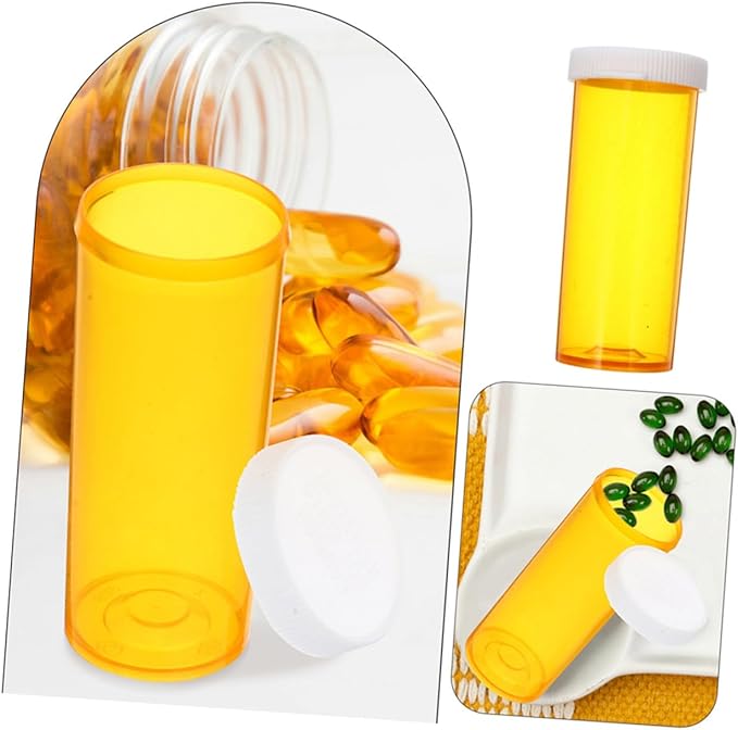 20pcs Pill Travel Pill Box Small Bottles Vitamin Storage Organizer Plastic Medication Containers
