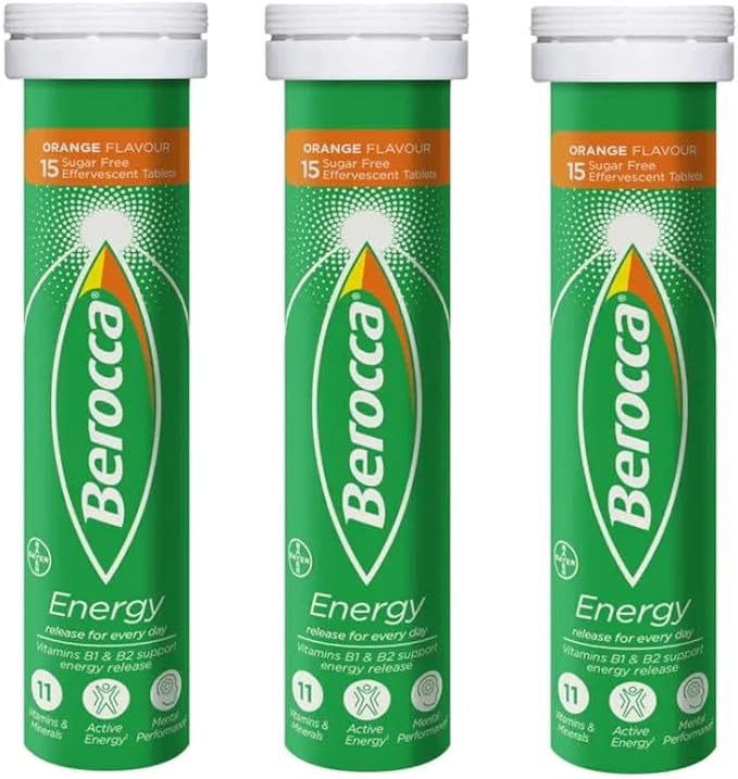 Berocca Orange Effervescent Tablets 45-Count