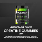 Bounce Pro Creatine Monohydrate Gummies for Men & Women, Low Calorie, 6G of Creatine per Serving, Vegan, Anti-Melting, Gluten-Free, Non-GMO (51 Count (Pack of 1), Lemon Cake)