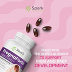 Pregnaforte 1 a day Prenatal vitamins for women 2 month: Folic acid, Fish Oil Omega 3 DHA/EPA, Vitamin D3, B6, Vitmain B12, C, E, Calcium, Iron, Magnesium, Zinc supplement FSA HSA eligble multivitamin