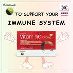 Vitamin C 1000mg (200 Tablets) - Supports a Immune System & Anti-oxidant Protection | Gluten Free - Made in Korea