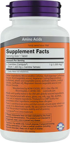 Now Supplements L-Carnitine 1000mg - 150 Tablets Value Size, Supports Lean Muscle Growth, Carnipure, Non-GMO, Kosher, Ideal for Vegans, Athletes, and Energy Support (Pack of 2)