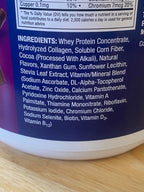 Pure Protein All-In-One Powder, Rich Chocolate - Whey & Collagen, High Fiber, Vitamins, No Added Sugar, Non-GMO, Gluten-Free, 1.25lb