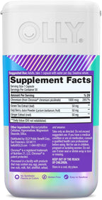 OLLY Combat Cravings, Metabolism & Energy Support Supplement,1000 mcg Chromium, Green Tea, Goji Berry, Ginger - 30 Count (Pack of 2)
