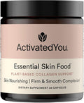 ACTIVATEDYOU Essential Skin Food, Advanced Skincare Collagen Elastin Support Supplement for Aging Skin, Helps Improve Appearance of Face Texture, Sagging w/Dermaval, Vitamin C, Lysine (30 Capsules)