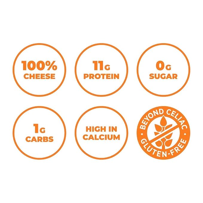 Moon Cheese Cheddar Believe It, 2 Ounce, 3-Pack, Crunchy, Protein-Rich Cheese Snack, Keto Friendly, 100% Real Cheese