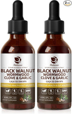 Lukaree Wormwood Black Walnut Clove Cleanse for Humans Tincture – Rapid Gut Detox & Digestive Health with Garlic Pumpkin Seeds Soursop Oregano, 10:1 Ultra-Concentrated Liposomal Tech 98% Absorption