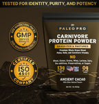 PaleoPro Carnivore Complete (Ancient Cacao) Pastured & Cage-Free Protein, Grass-Fed Beef Tallow, Beef Organs | No Sugar, Soy, Grains or Net Carbs | Gluten Free. Paleo & Keto Macros (15 Servings)