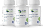 Milk Thistle Liver Detox Complex – Clinical-Grade Liver Support Supplement with Turmeric, Dandelion, Beet, Picrorhiza, Black Pepper – Phase I & II Detox – 60 Capsules – Non-GMO (3-Pack)