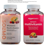 Amazon Basics Women's Multivitamin, Mixed Berry Flavor, Vegetarian & Gluten-Free, 300 Gummies (150 Servings) (Previously Solimo)