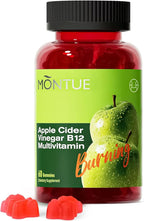 Montue NEWELLME Apple Cider Vinegar Gummies B12 Multivitamin,ACV Supplement Gummy Vitamins,Vegetarian Supplement for Women & Men,Non GMO,Support Normal Energy Levels & Gut Health 60 Gummies (60)