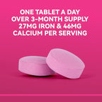 Iron Supplement, Iron 27mg Iron Supplement for Women, 100 Tablets, 100 Day Supply, Daily for Adults, Red Blood Cell Support, Gentle on Stomach