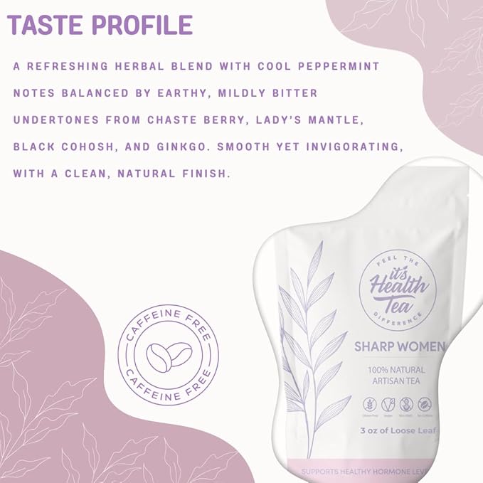Hormonal Balance Herbal Tea for Women – Caffeine-Free | Supports Menstrual Comfort, Healthy Flow & PMS Relief | 35 Tea Bags Included | 100% Natural Herbal Blend