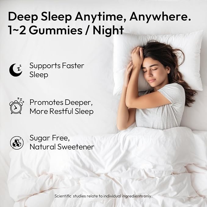 BIGVITA Melatonin Gummies+ | Natural Sleep Support with L-Theanine, Chamomile & Botanicals, Rest & Recharge