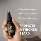 The Beard Club Biotin Beard Growth Oil Vitamin Spray for Facial Hair Growth - Natural Formula for Fuller, Thicker Beard, Easy-to-Use, Nourishing & Soothing for All Beard Types & Skin